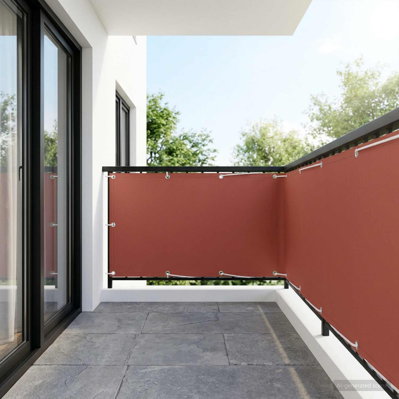 Balkono privatumo ekranas 150 x 300 cm Audinys su PU danga