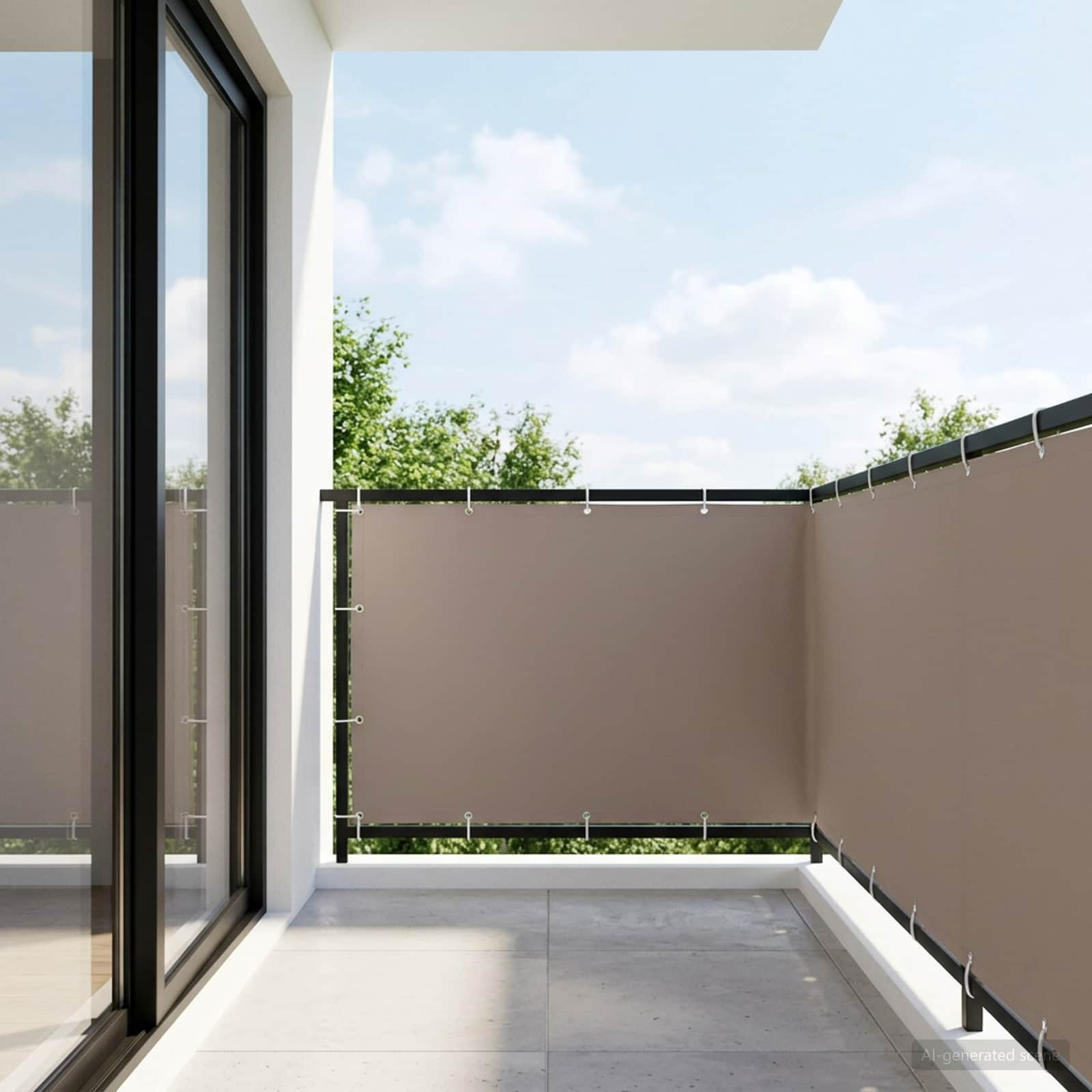 Balkono privatumo ekranas 150 x 200 cm Audinys su PU danga