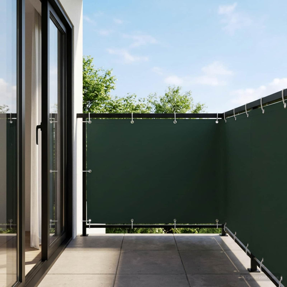 Balkono privatumo ekranas 150 x 800 cm Audinys su PU danga