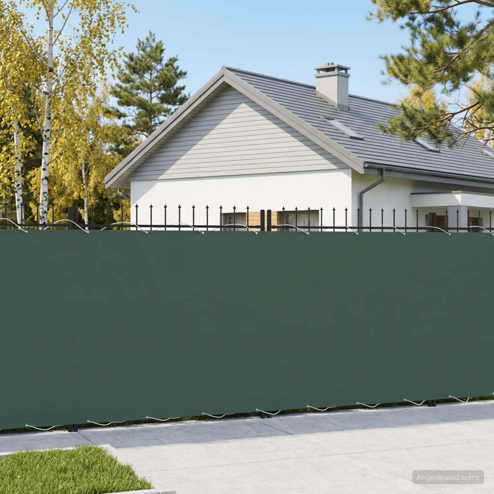 Balkono privatumo ekranas 200 x 400 cm Audinys su PU danga
