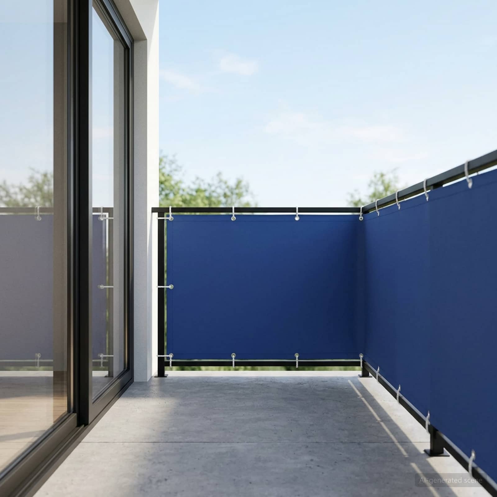 Balkono privatumo ekranas 150 x 400 cm Audinys su PU danga