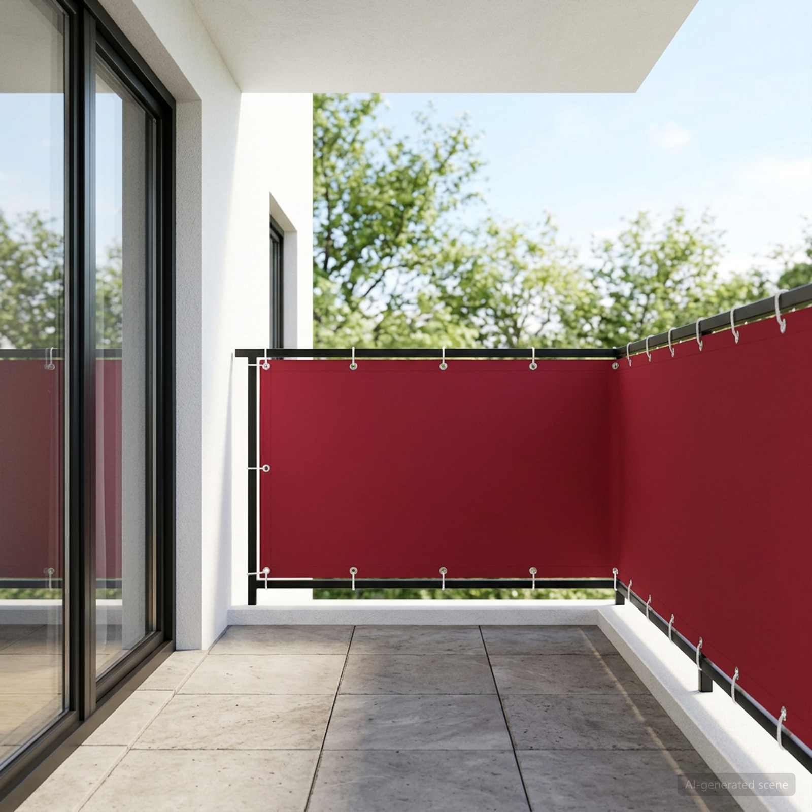 Balkono privatumo ekranas 150 x 400 cm Audinys su PU danga