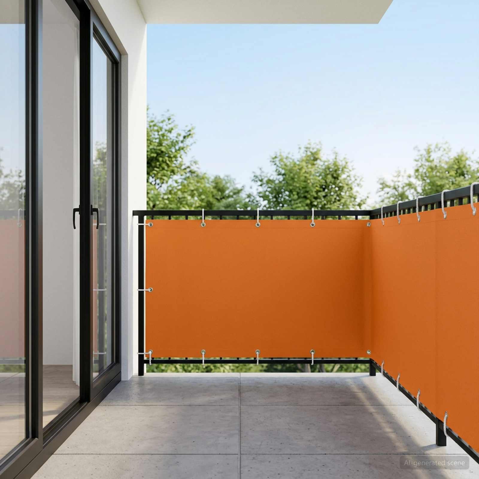 Balkono privatumo ekranas 150 x 500 cm Audinys su PU danga