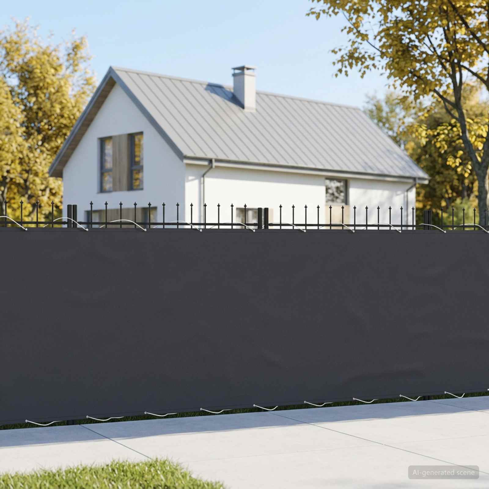 Balkono privatumo ekranas 150 x 600 cm Audinys su PU danga