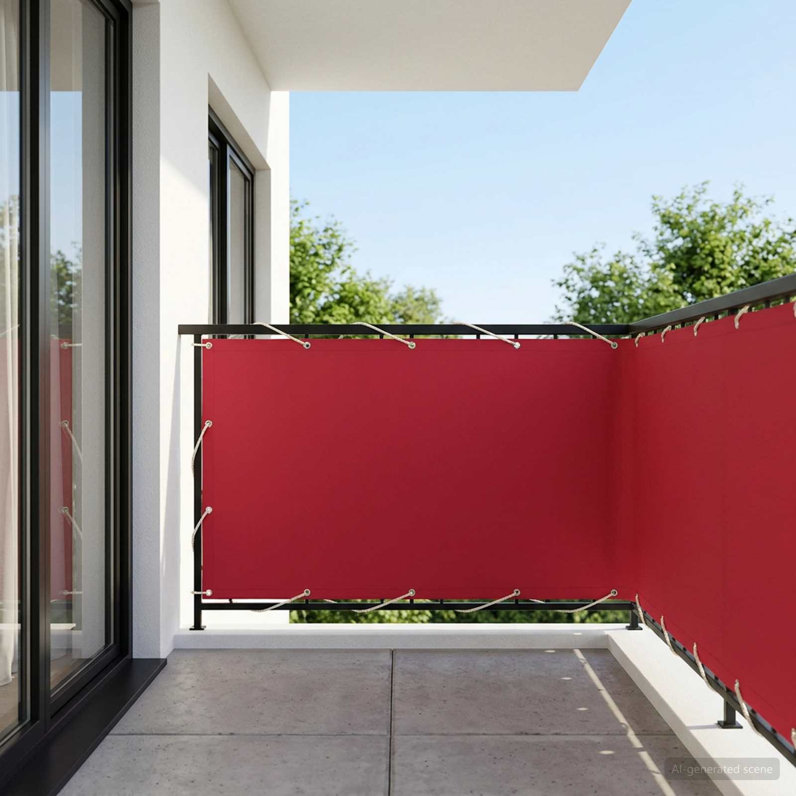 Balkono privatumo ekranas 150 x 400 cm Audinys su PU danga