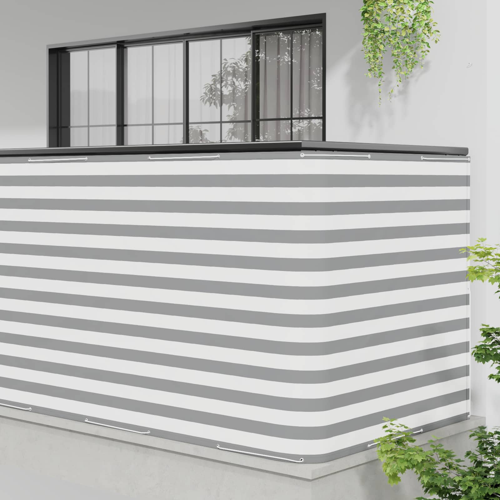 Balkono privatumo ekranas 150 x 600 cm Audinys su PU danga