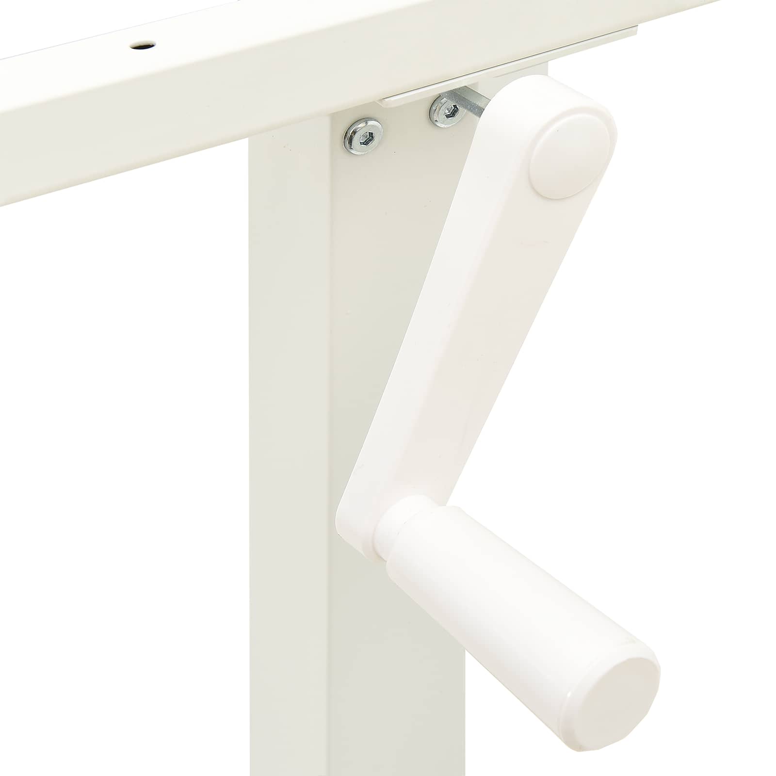 Table White and Natural 120 x 60 cm Solid Oak Wood