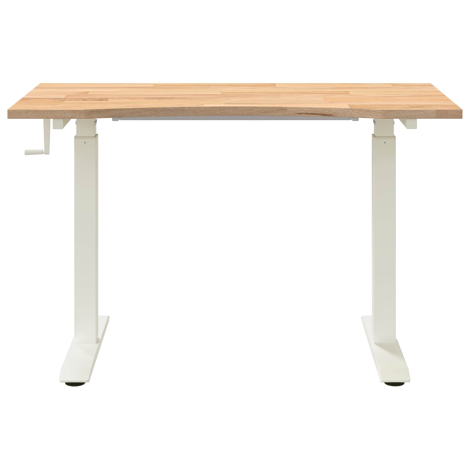 Table White and Natural 120 x 60 cm Solid Oak Wood