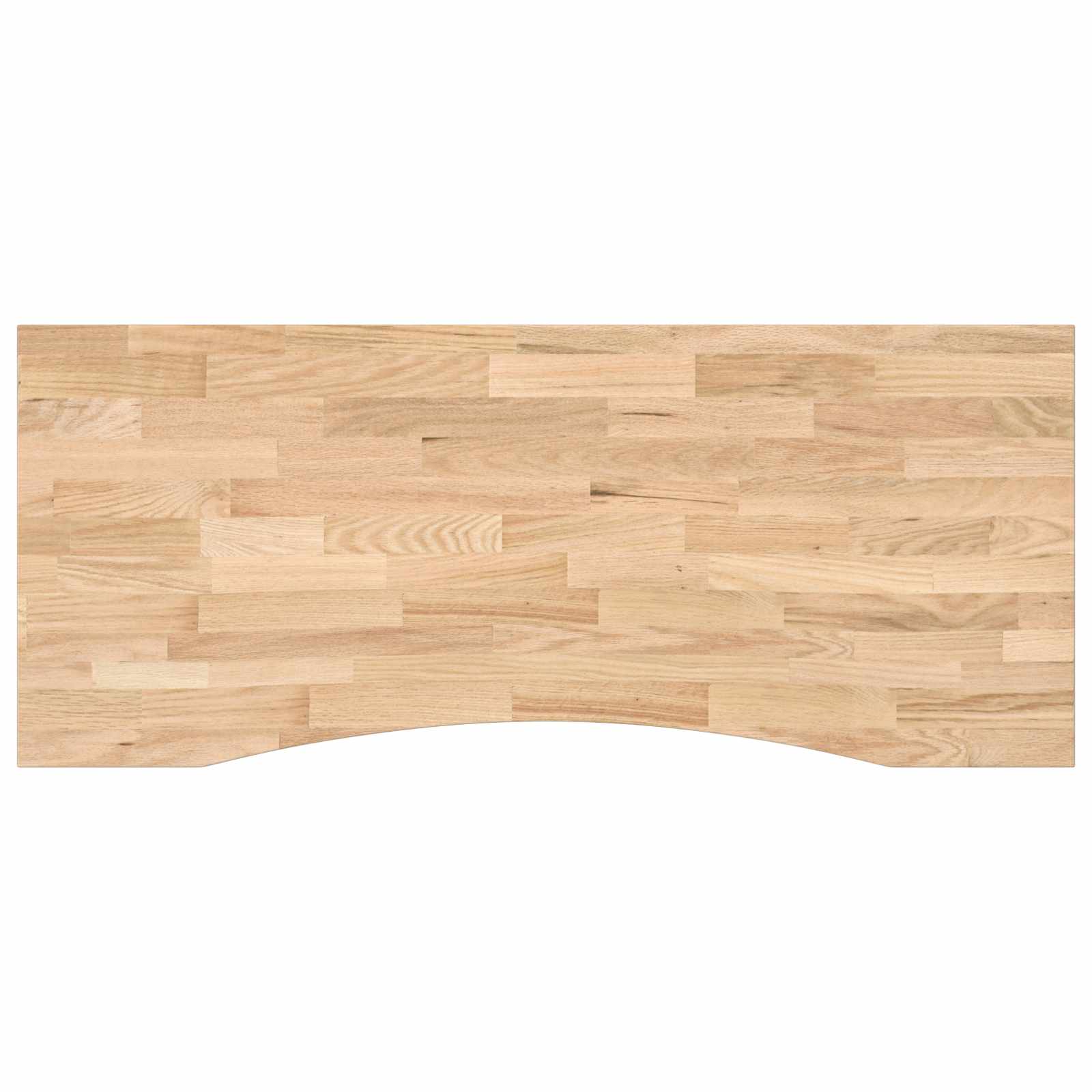 Table White and Natural 120 x 60 cm Solid Oak Wood