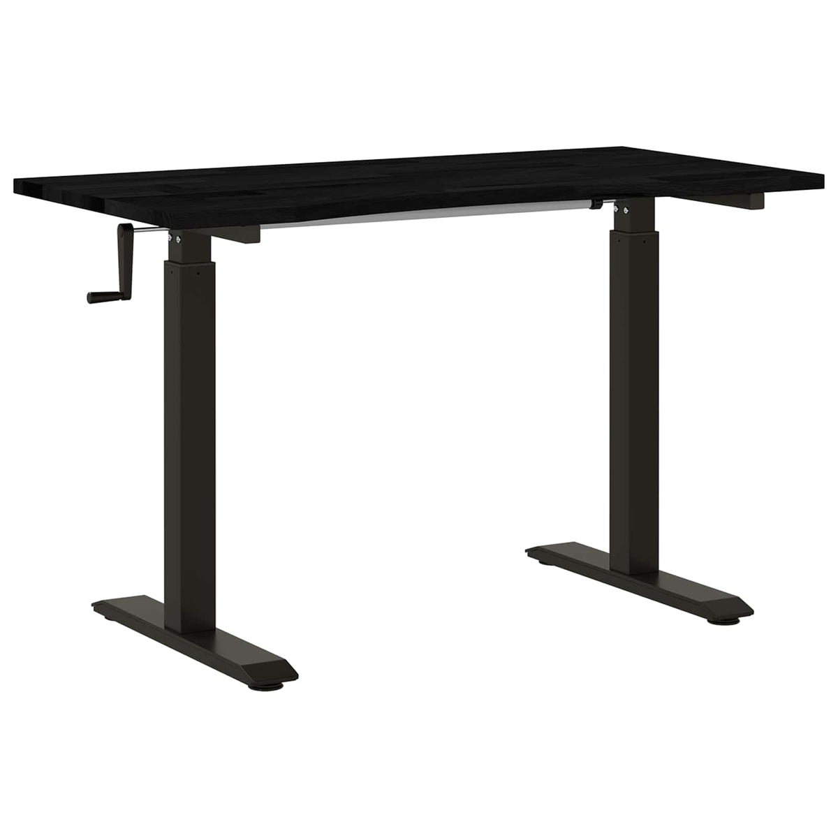 Stalas Juoda ir Tamsiai Ruda 120 x 60 cm Kietas ąžuolo medis
