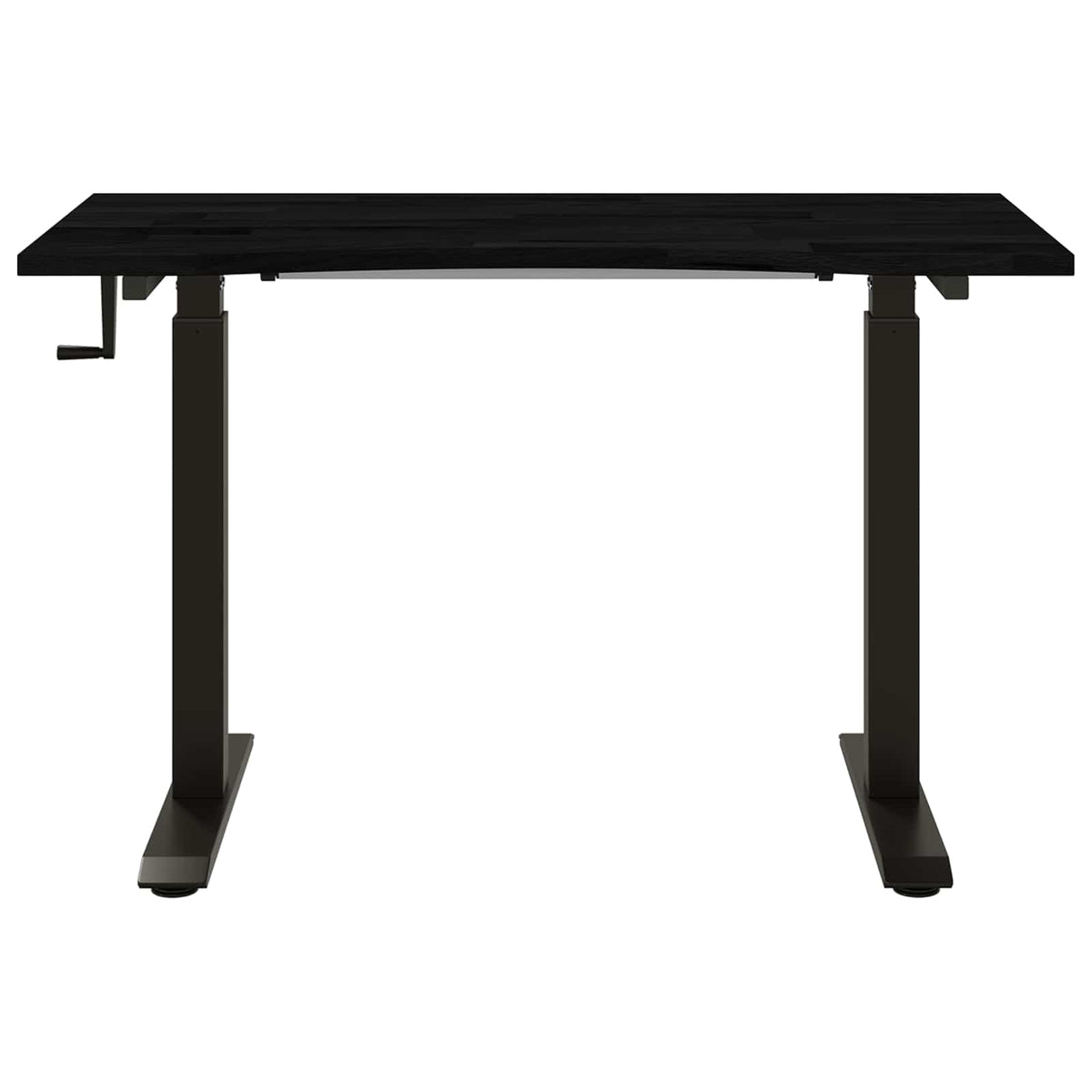 Stalas Juoda ir Tamsiai Ruda 120 x 60 cm Kietas ąžuolo medis