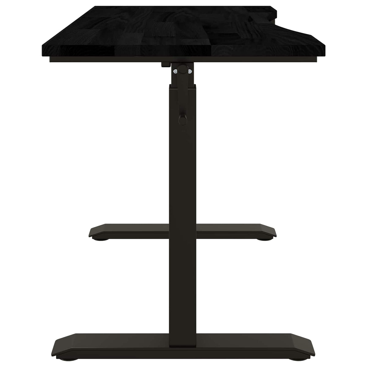 Stalas Juoda ir Tamsiai Ruda 120 x 60 cm Kietas ąžuolo medis