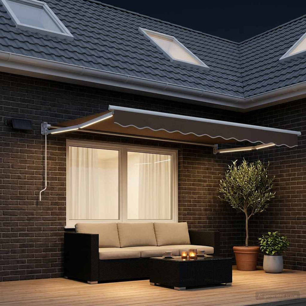 Rankinė ištraukiama markizė su LED Taupe