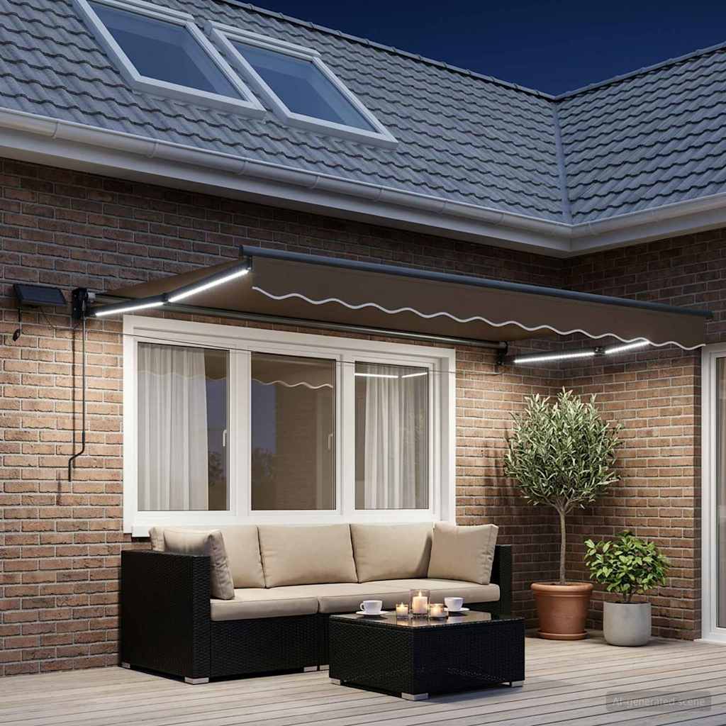 Rankinė ištraukiama markizė su LED Taupe