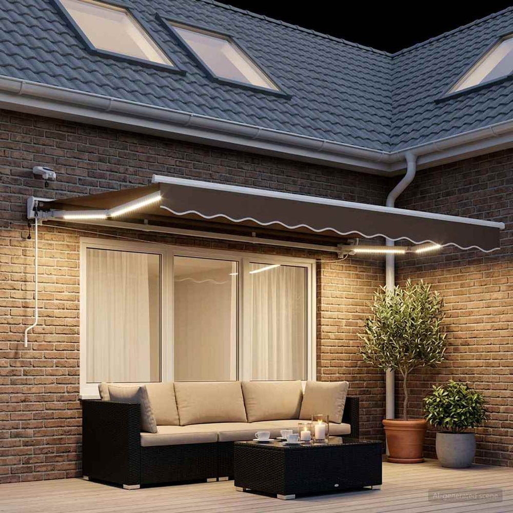 Elektrinė ištraukiama pavėsinė Taupe 3,5 x 2,5 m