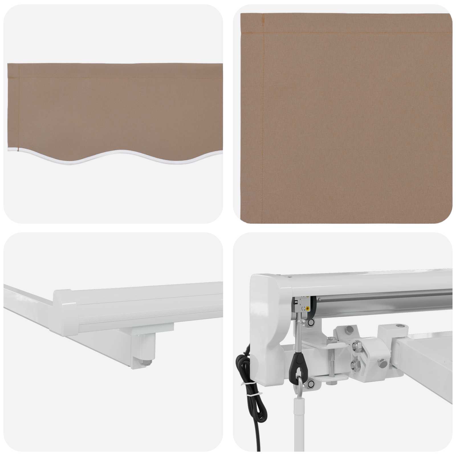 Elektrinė ištraukiama pavėsinė Taupe 2,5 x 2 m