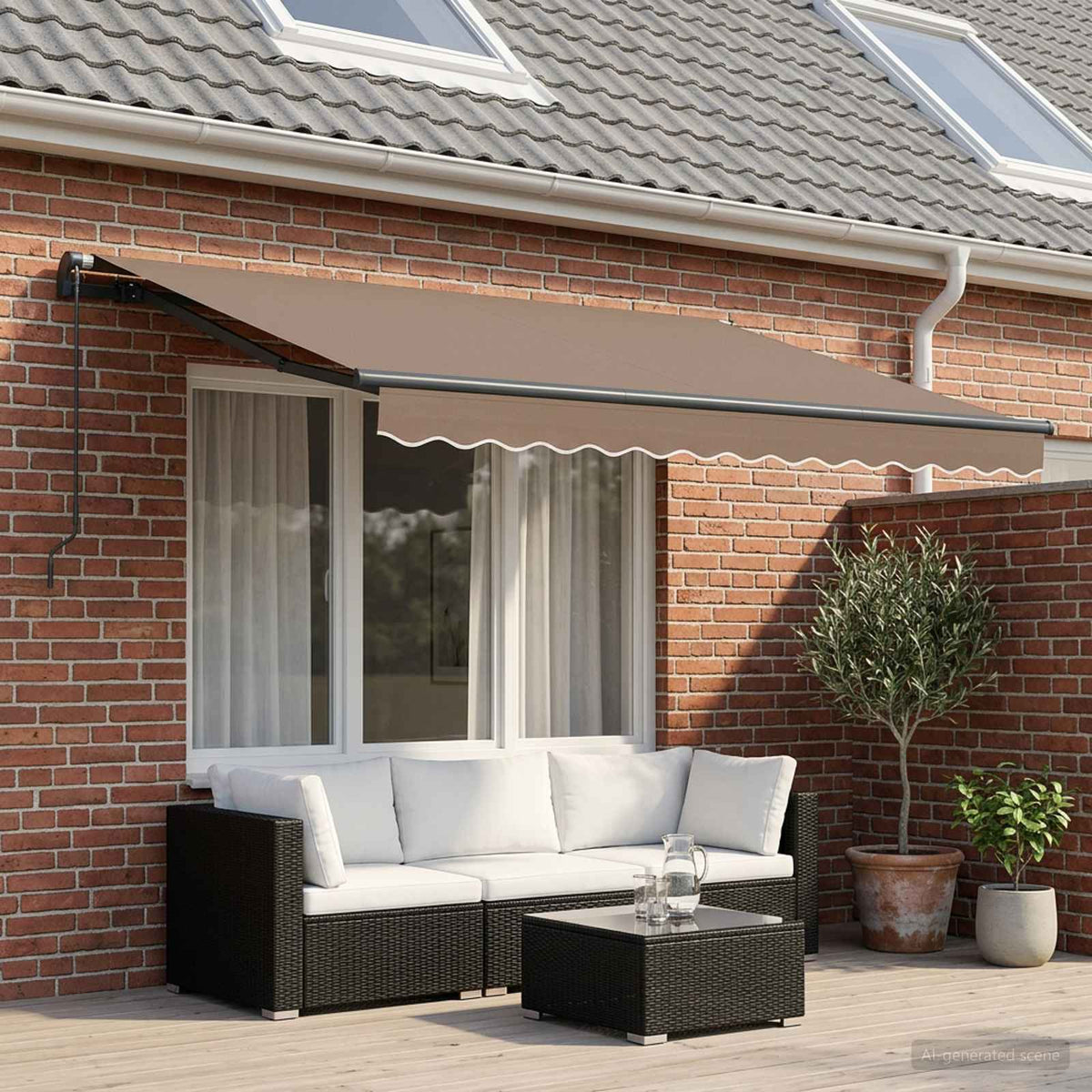 Ištraukiama markizė Taupe 2,5 x 2 m audinys