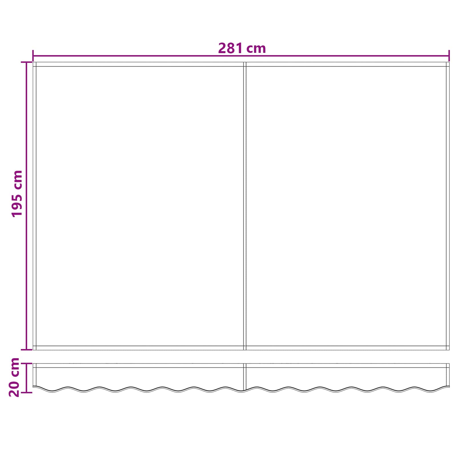 Elektrinė ištraukiama pavėsinė Taupe 3 x 2 m