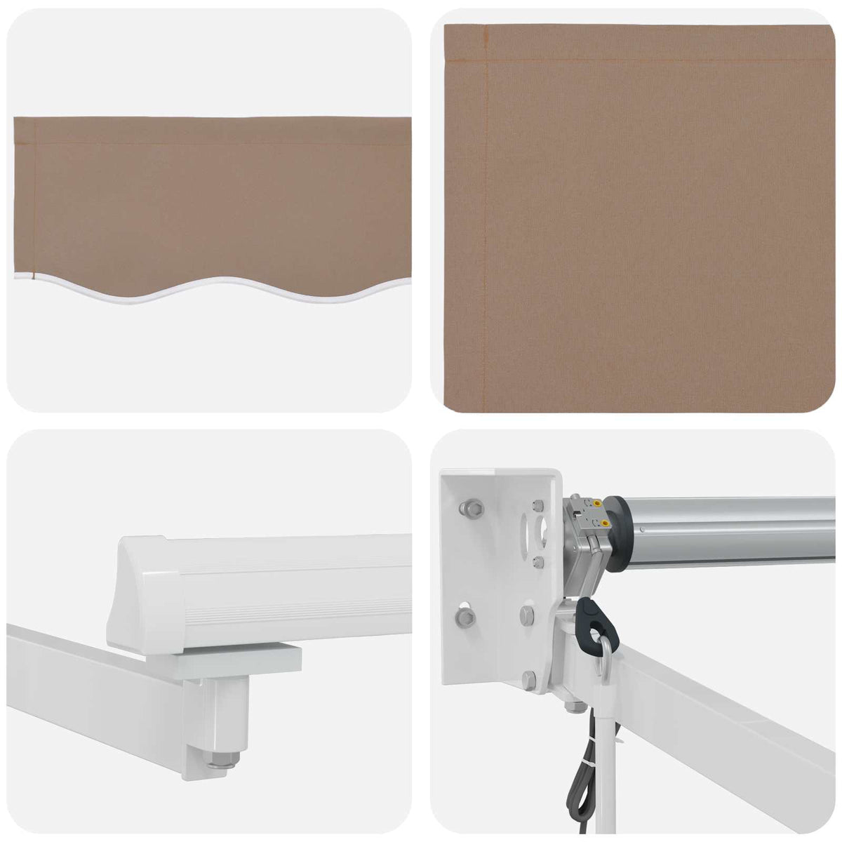 Electric Awning 3,5 x 2 m Taupe 100% Polyester