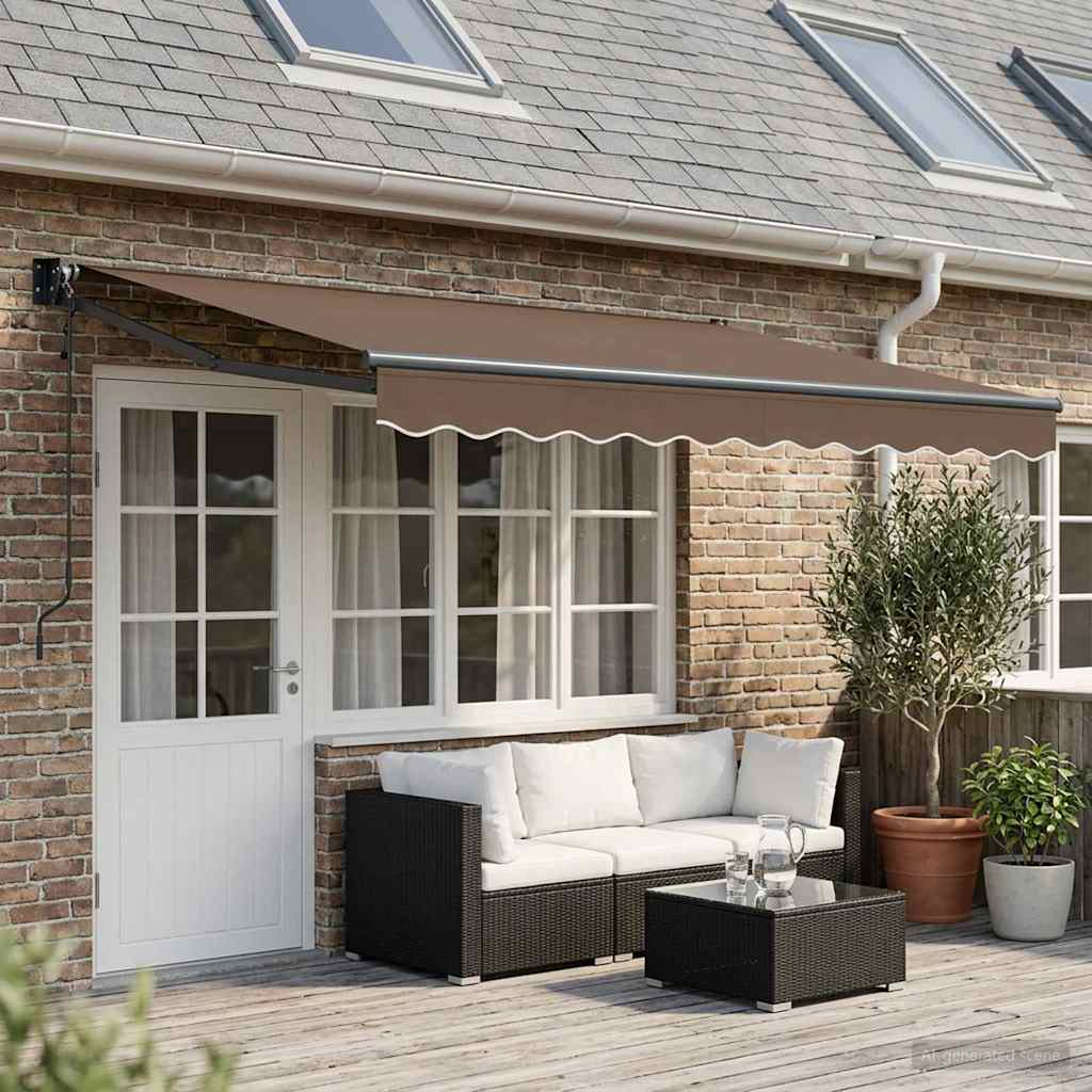 Pavėsinė Taupe 4 x 2 m Poliesteris ir Metalas