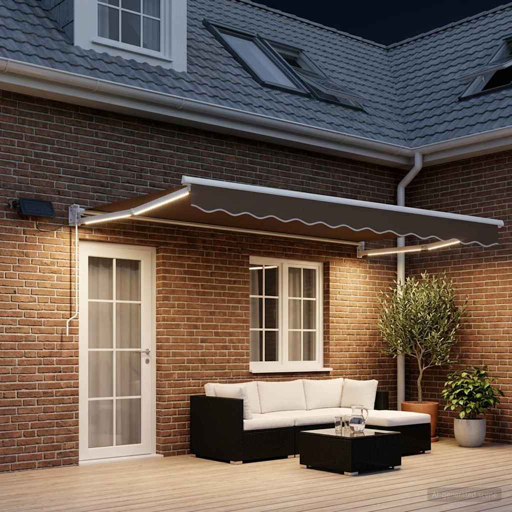 Rankinė ištraukiama markizė su LED Taupe