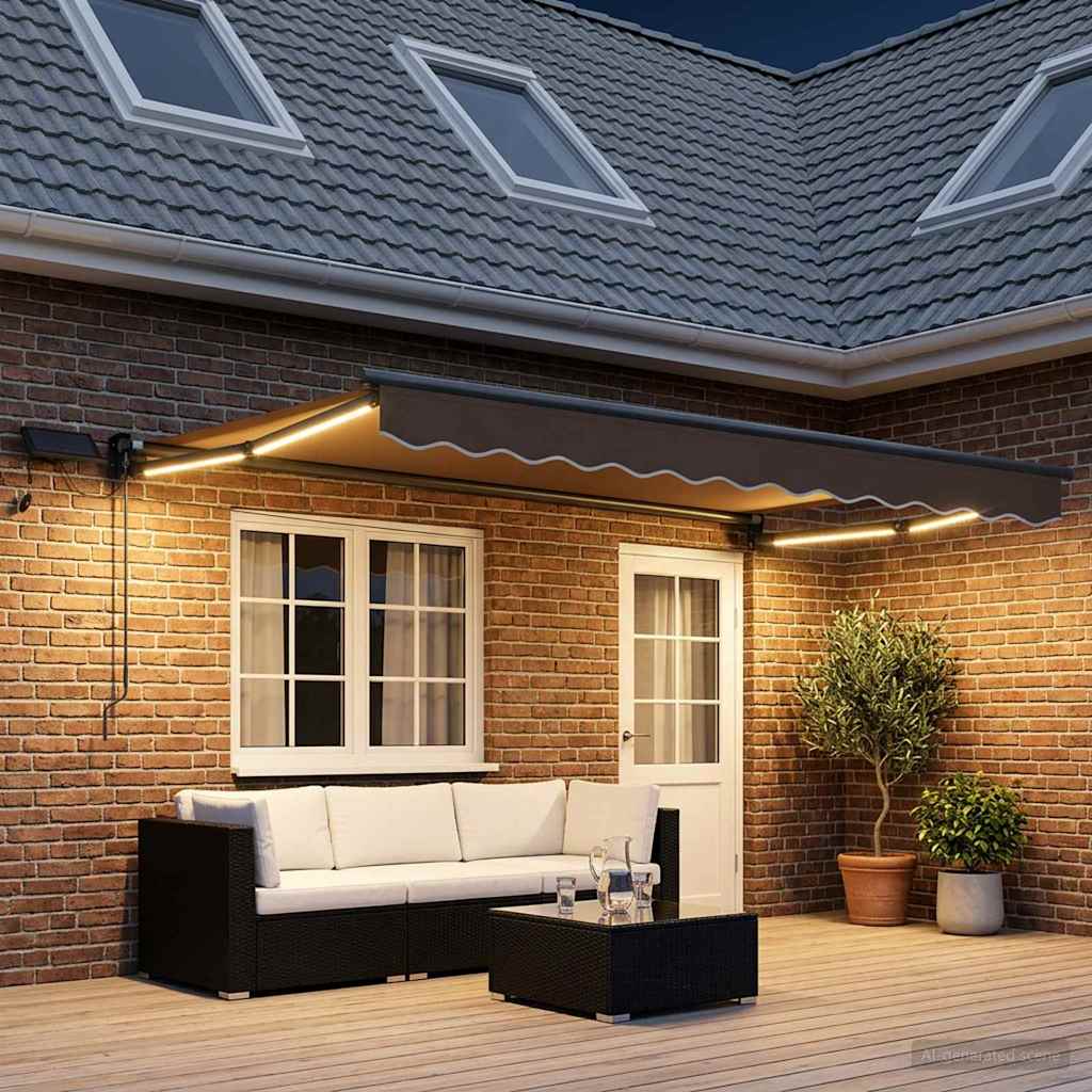 Rankinė ištraukiama markizė su LED Taupe