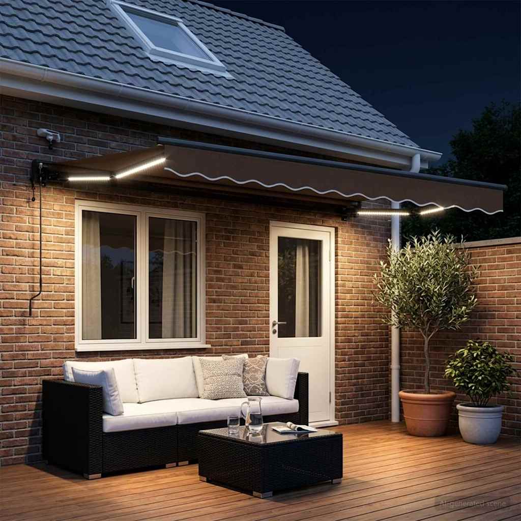 Elektrinė ištraukiama pavėsinė Taupe 4 x 2 m