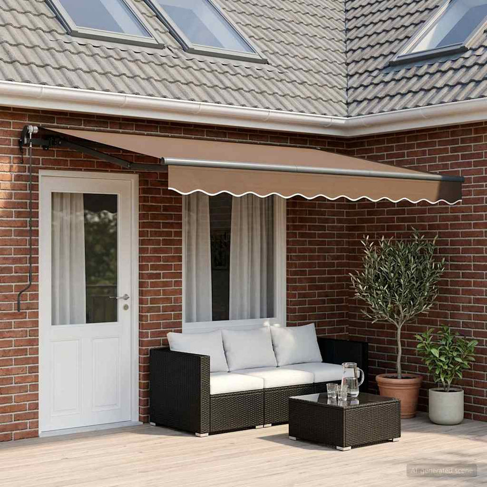 Ištraukiama markizė Taupe 450 × 350 cm Audinys ir aliuminis