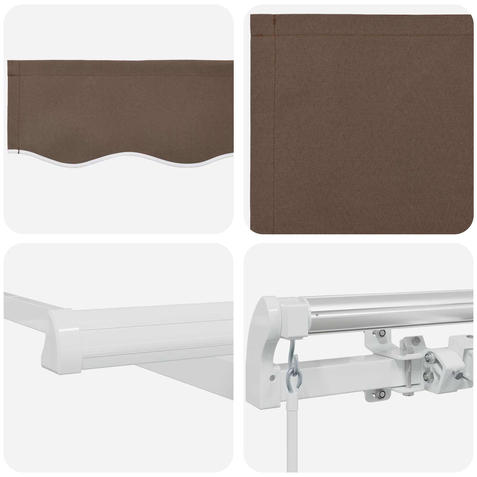 Ištraukiama markizė Taupe 300 x 250 cm Audinys ir aliuminis