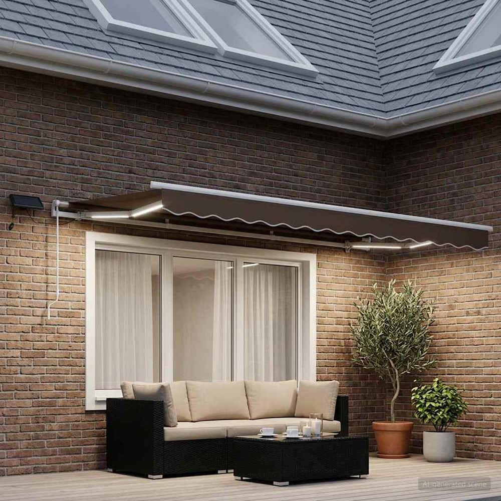 Ištraukiama markizė Taupe 350 x 250 cm Audinys ir aliuminis