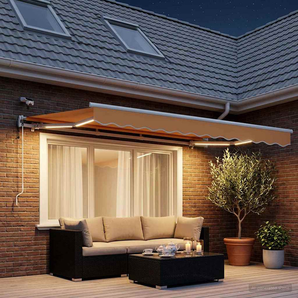 Ištraukiama markizė Smėlio 300 x 250 cm Poliesteris ir Metalas