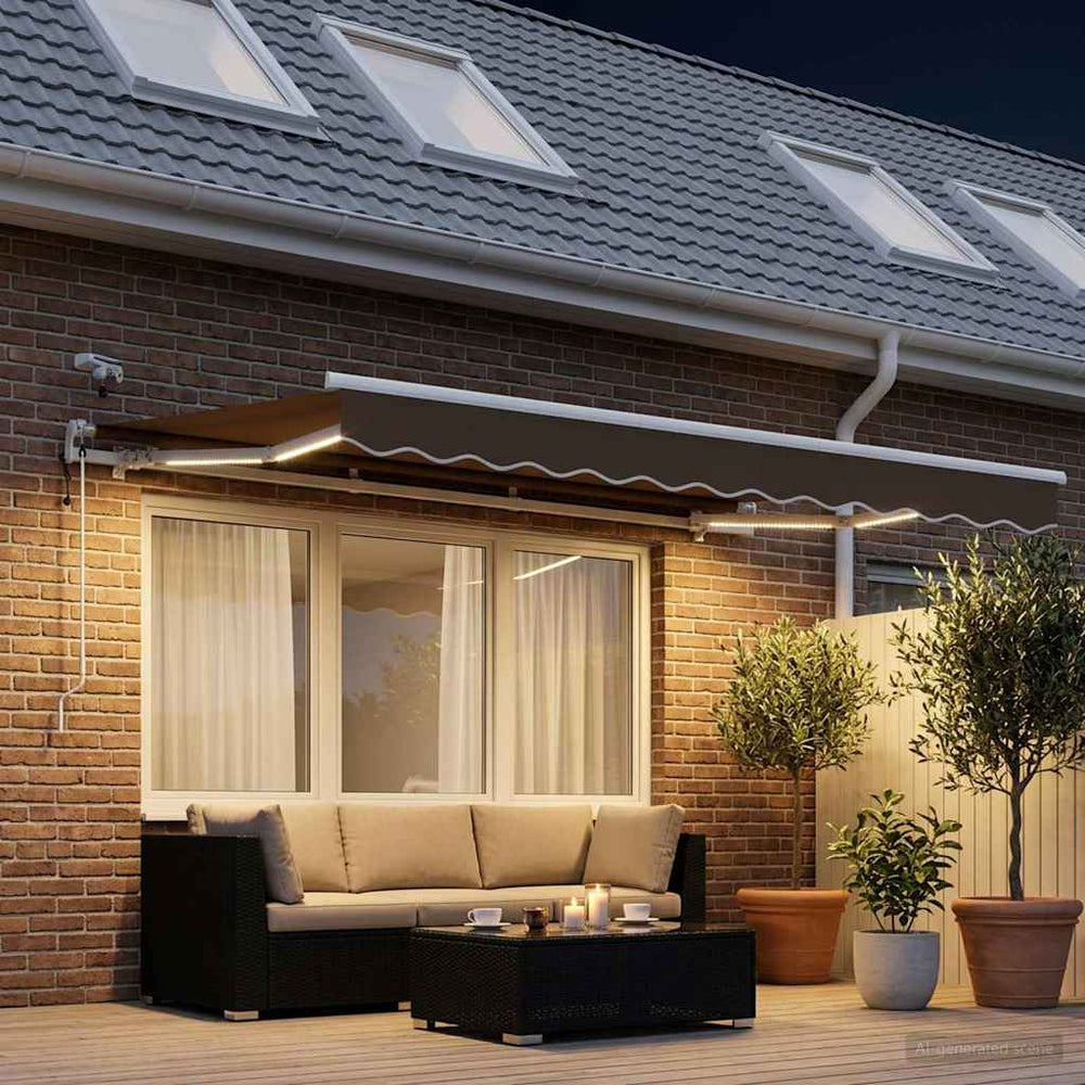 Skėtis Audinys Taupe 350 x 250 cm Poliesteris