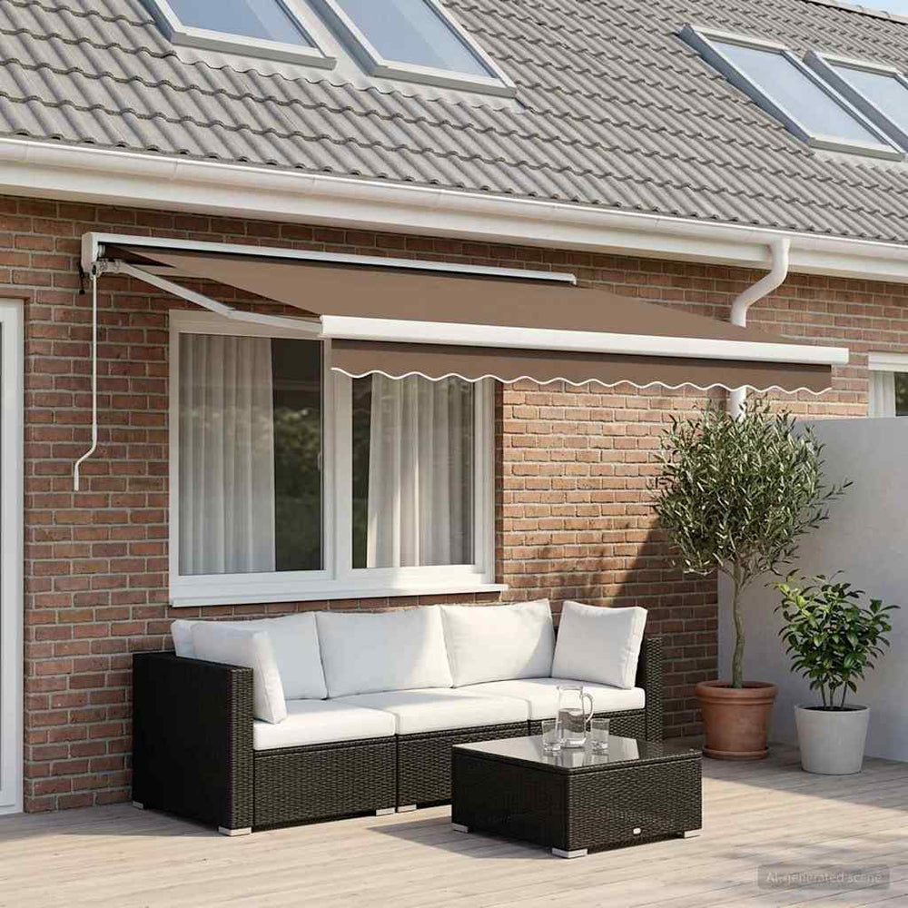 Ištraukiama markizė Taupe 300 x 250 cm Audinys ir metalas