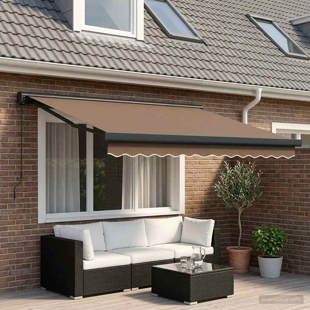 Ištraukiama markizė Taupe 350 x 250 cm Audinys ir metalas