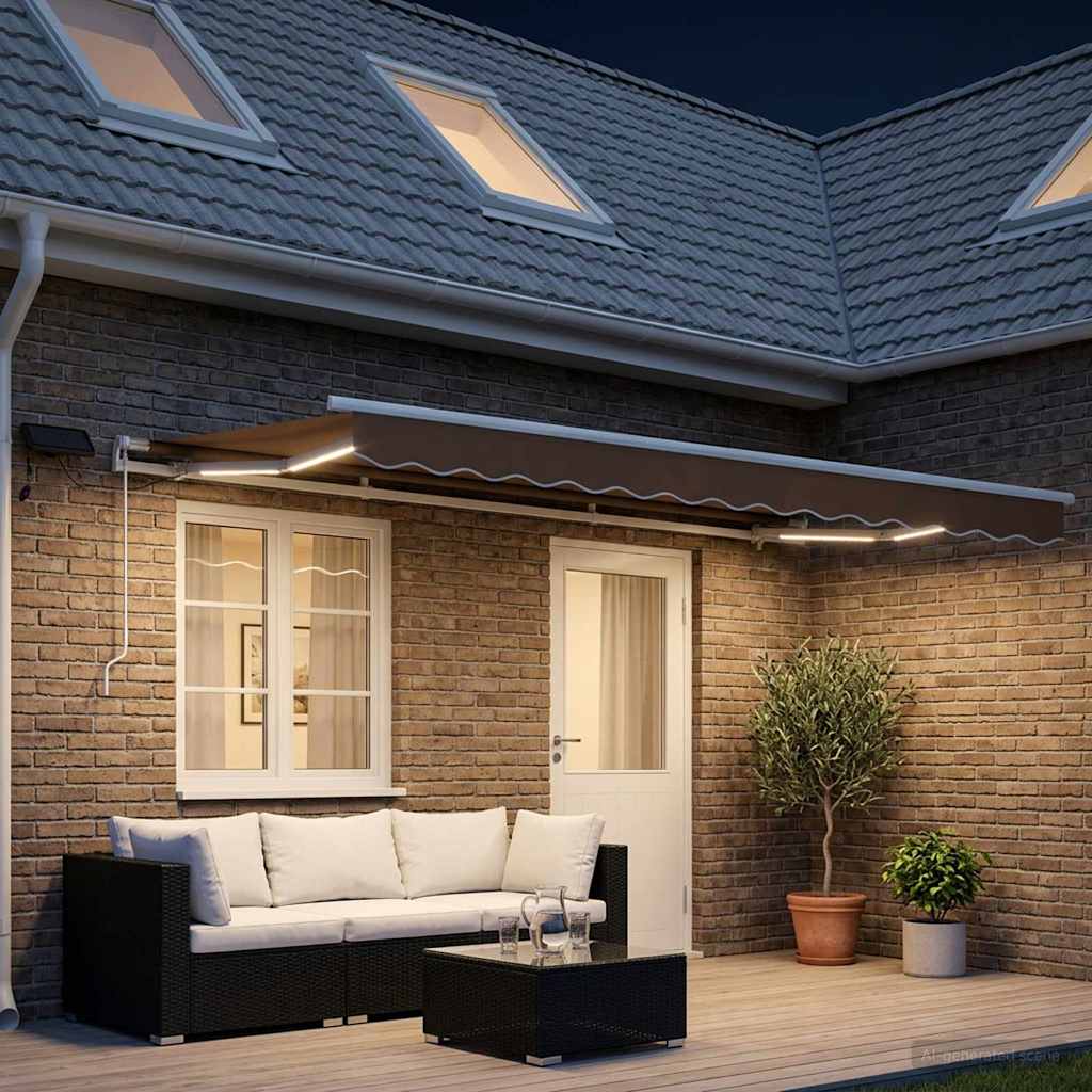 Ištraukiama markizė Taupe 450 × 350 cm Audinys ir aliuminis