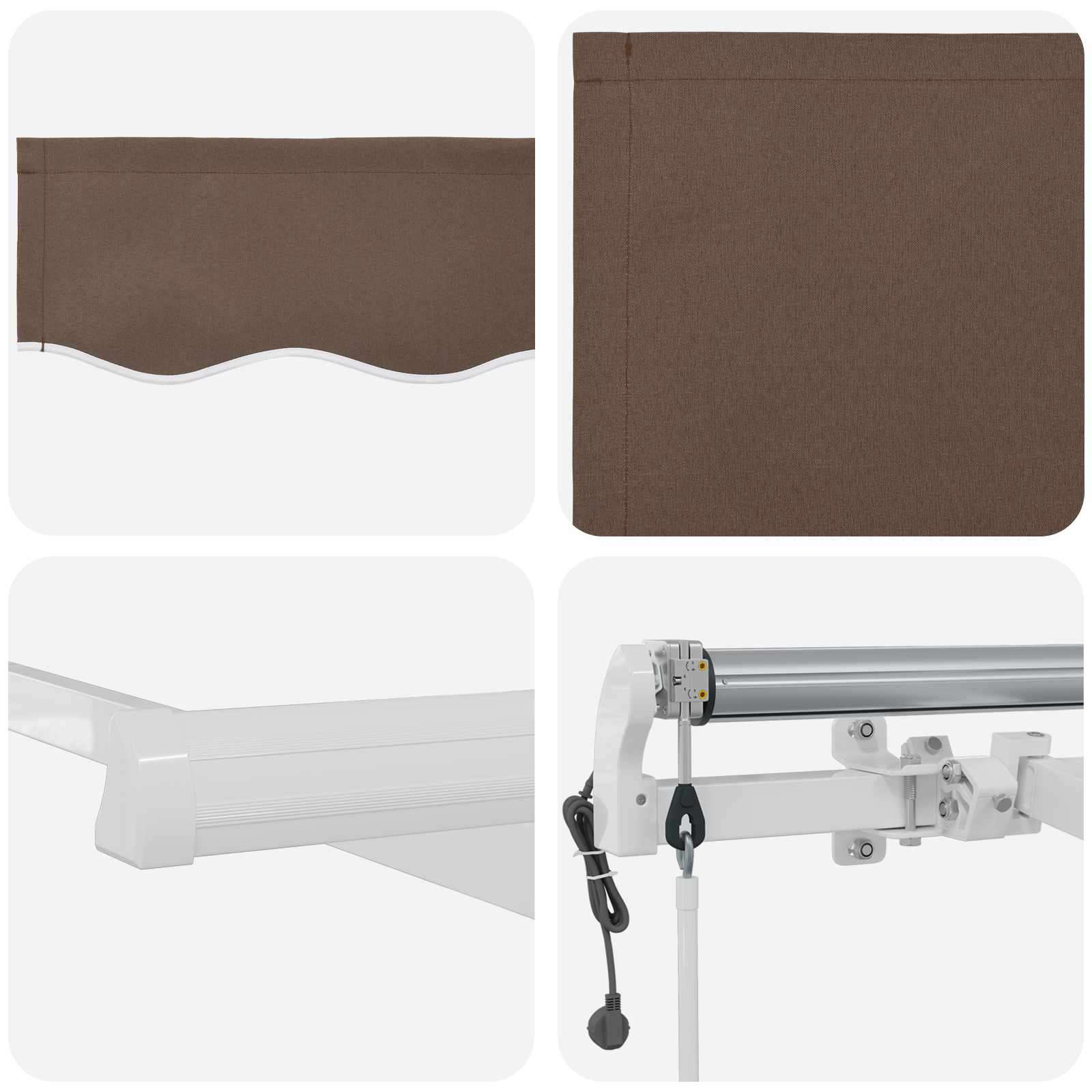 Ištraukiama markizė Taupe 4 × 3 m Audinys ir aliuminis