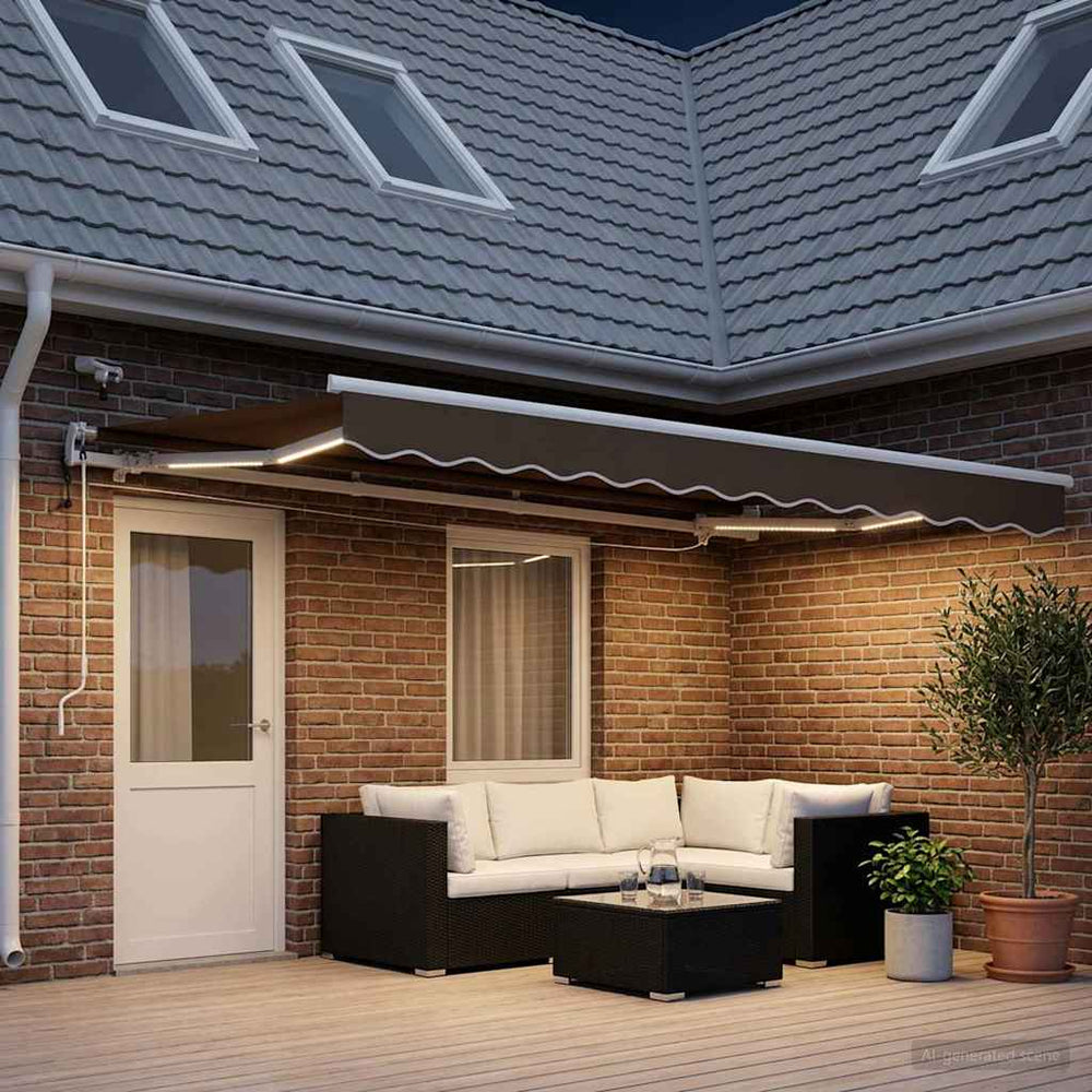 Skėtis Audinys Taupe 500 × 350 cm Poliesteris