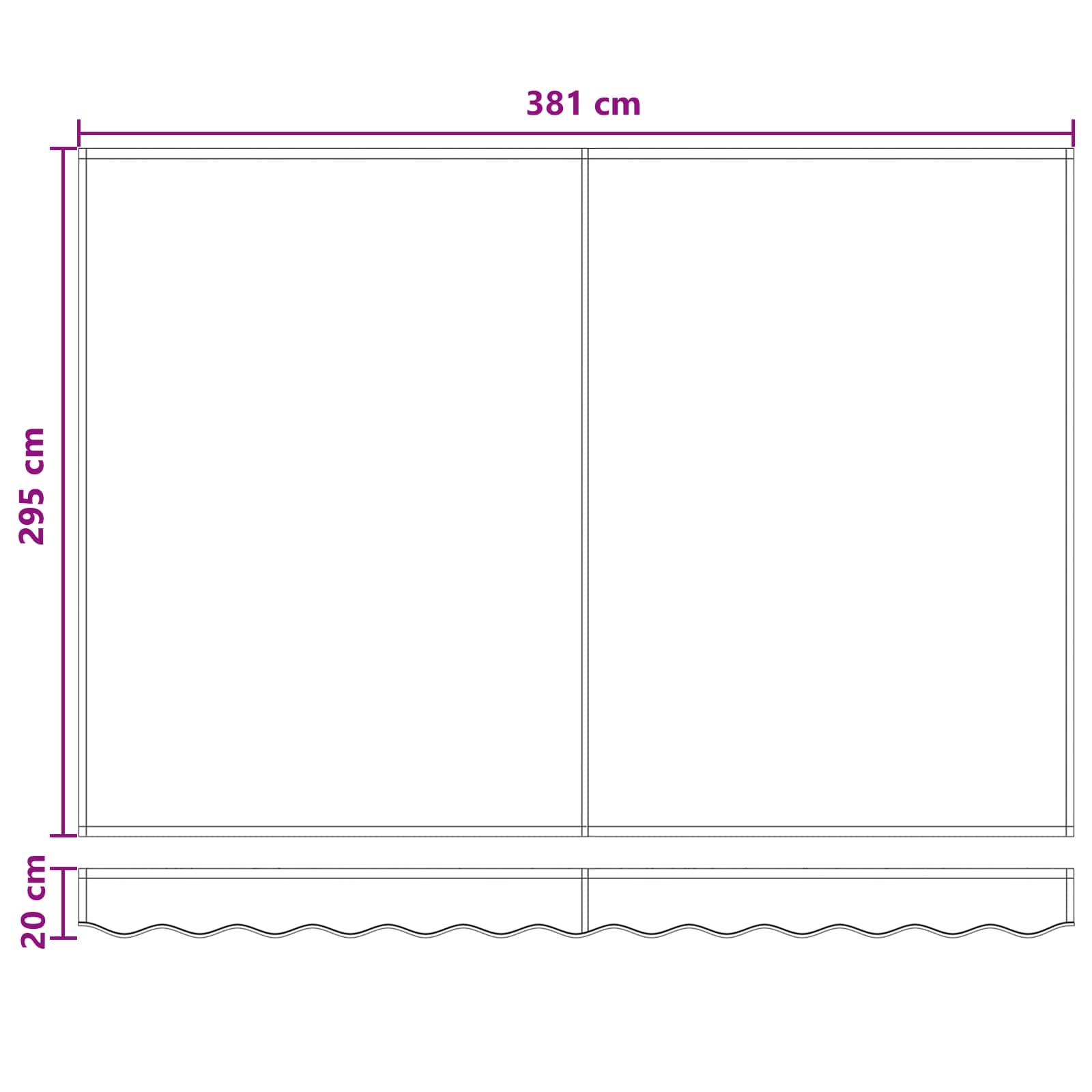 Ištraukiama markizė Smėlio 4 × 3 m