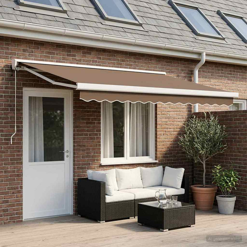 Pavėsinė Taupe 500 × 300 cm Poliesteris ir aliuminis