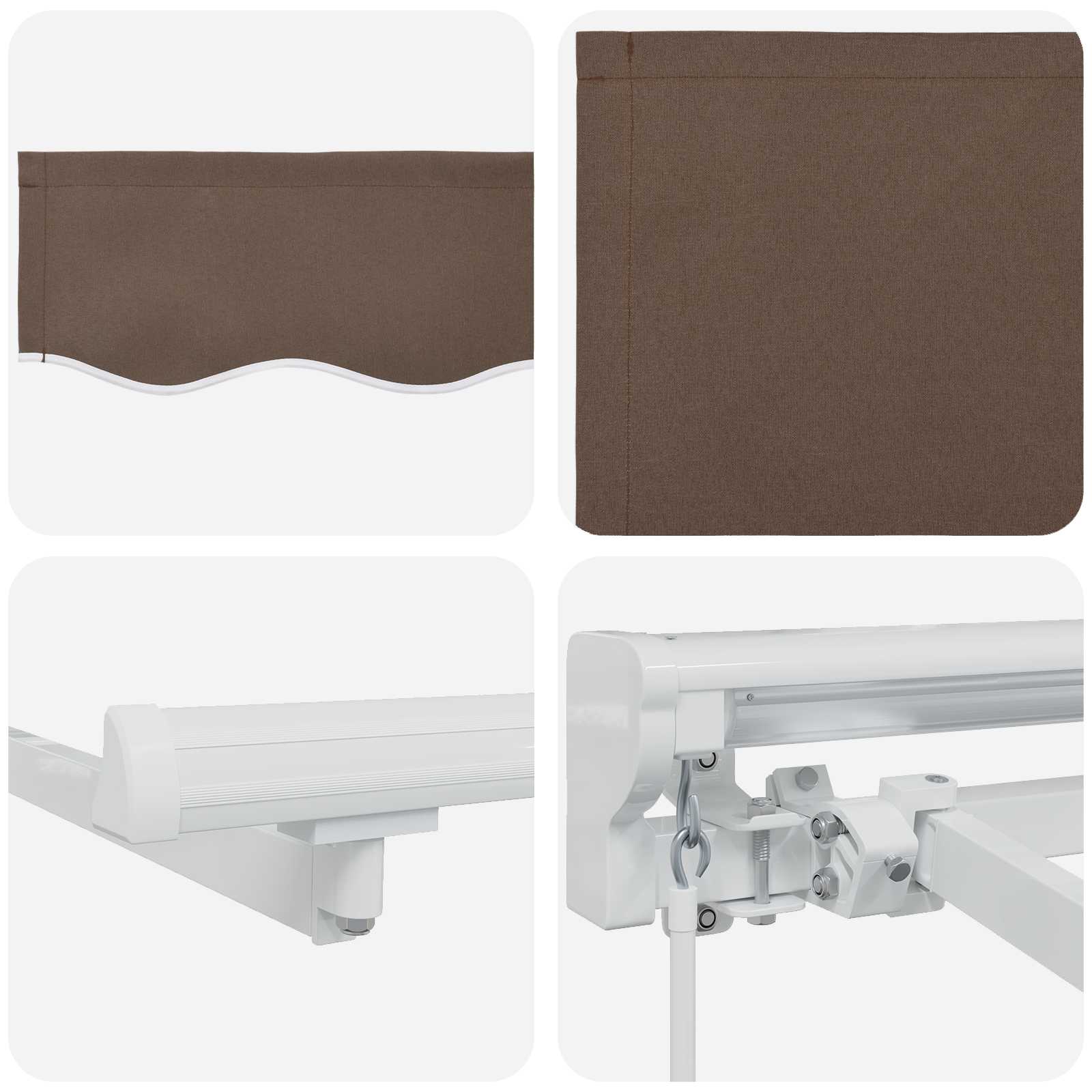 Rankinė sulankstoma markizė Taupe 4 × 3,5 m