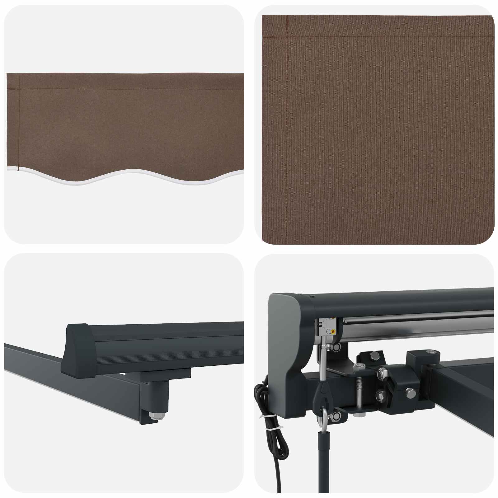 Elektrinė ištraukiama pavėsinė Taupe 4 × 3,5 m