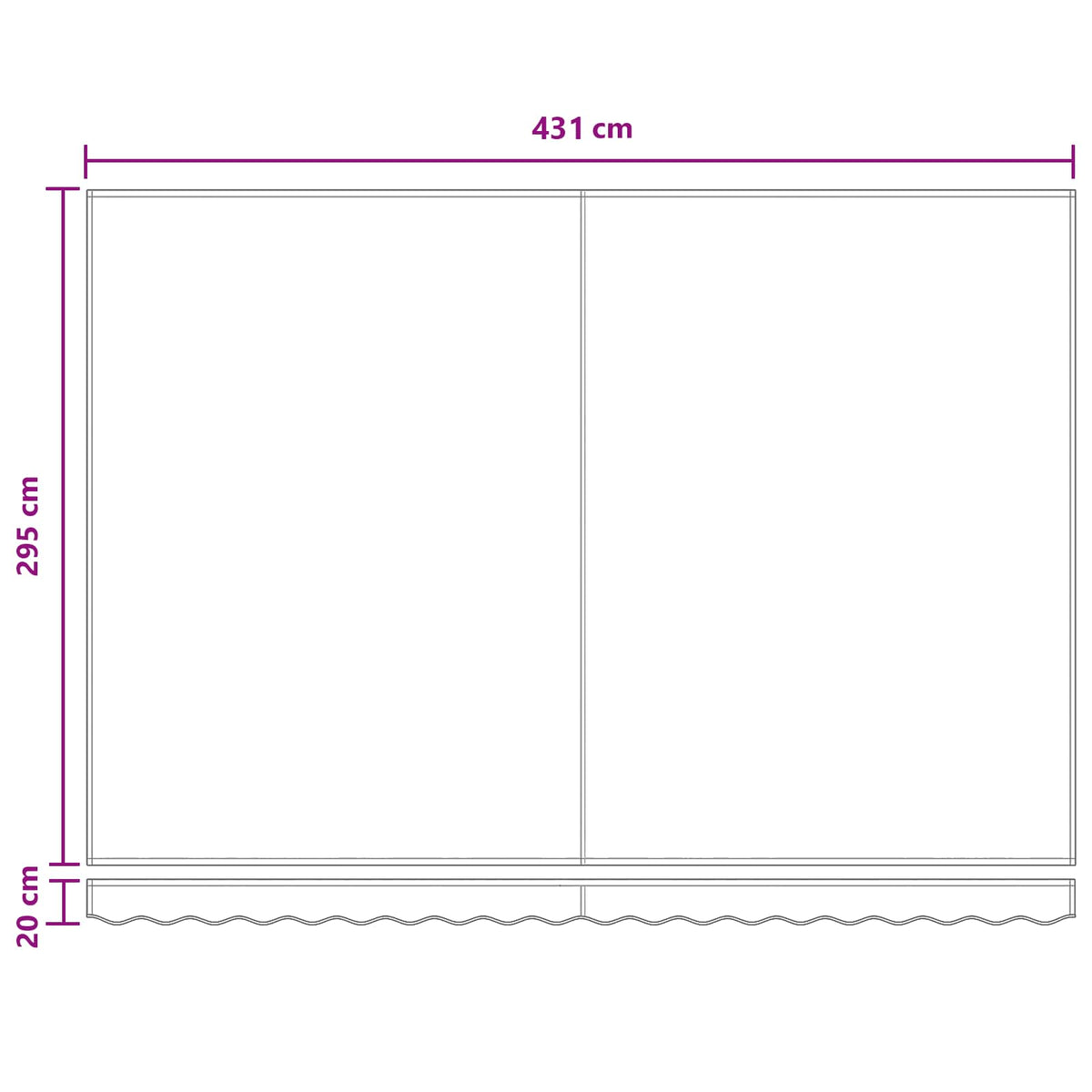 Rankinė markizė 4,5 x 3 m Šviesiai pilkos ir baltos juostos