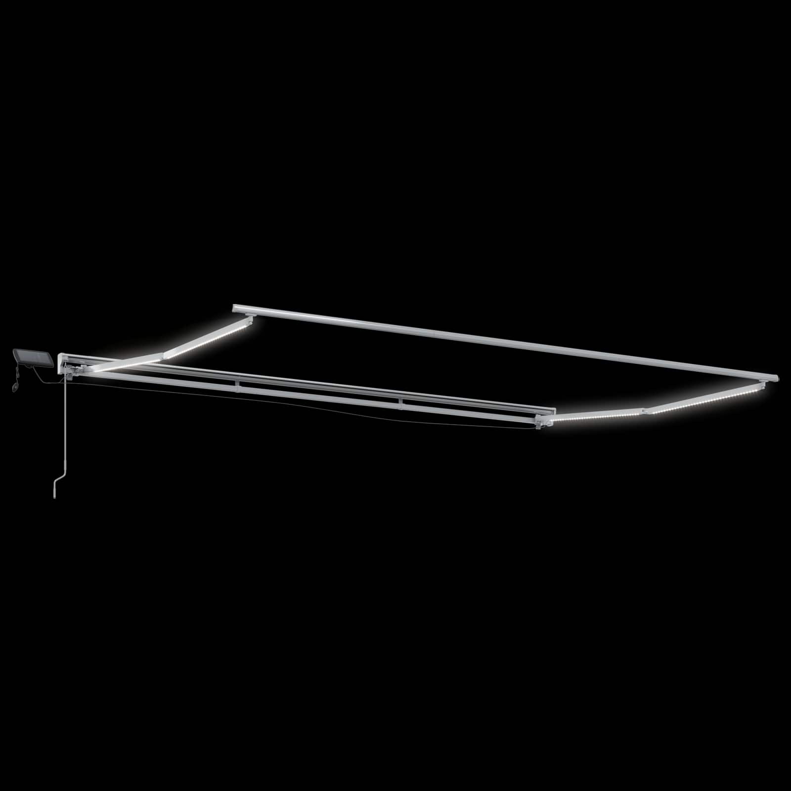 Rankinis markizės rėmas su LED Smėlio 4,5 × 3,5 m