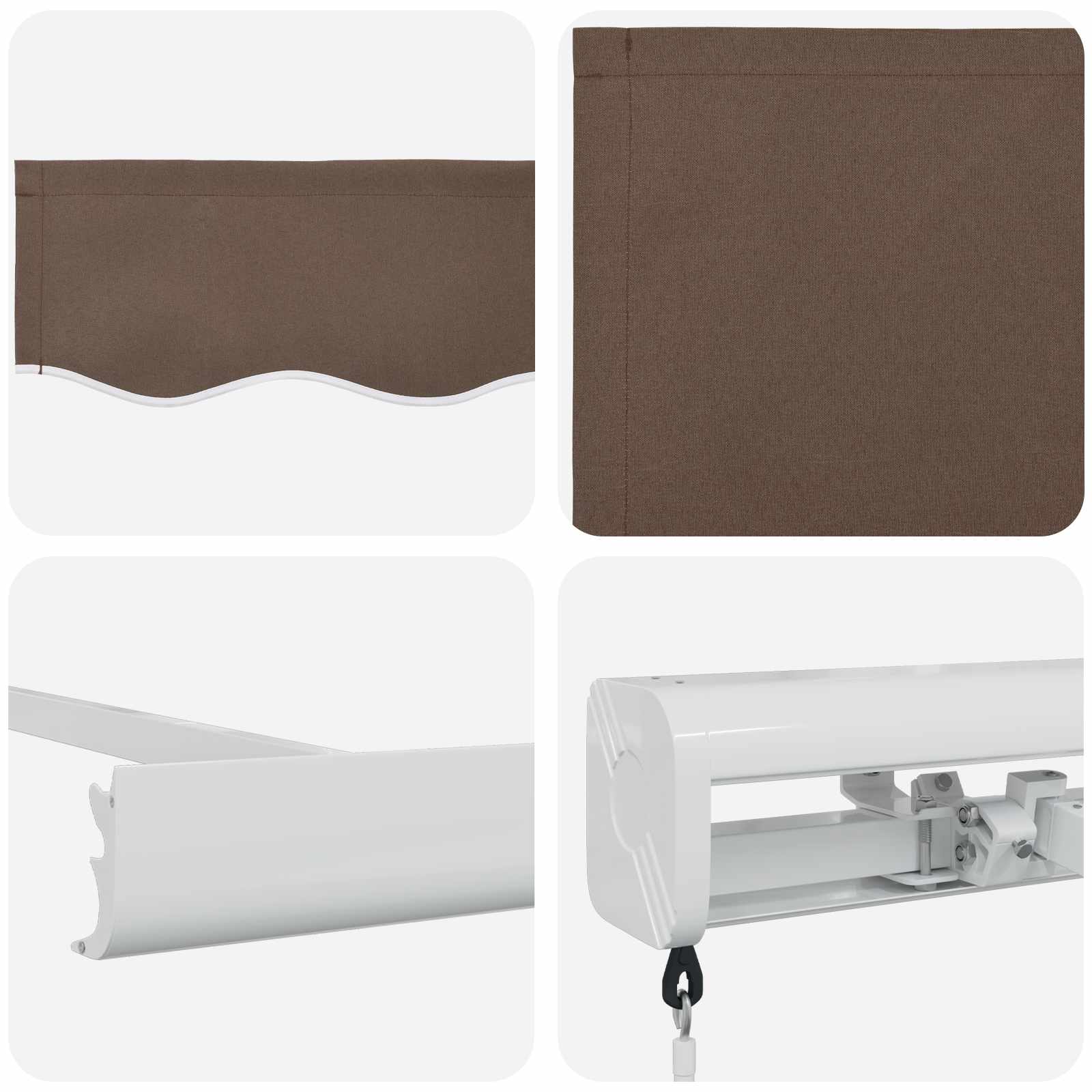 Ištraukiama markizė Taupe 500 × 300 cm Audinys ir metalas