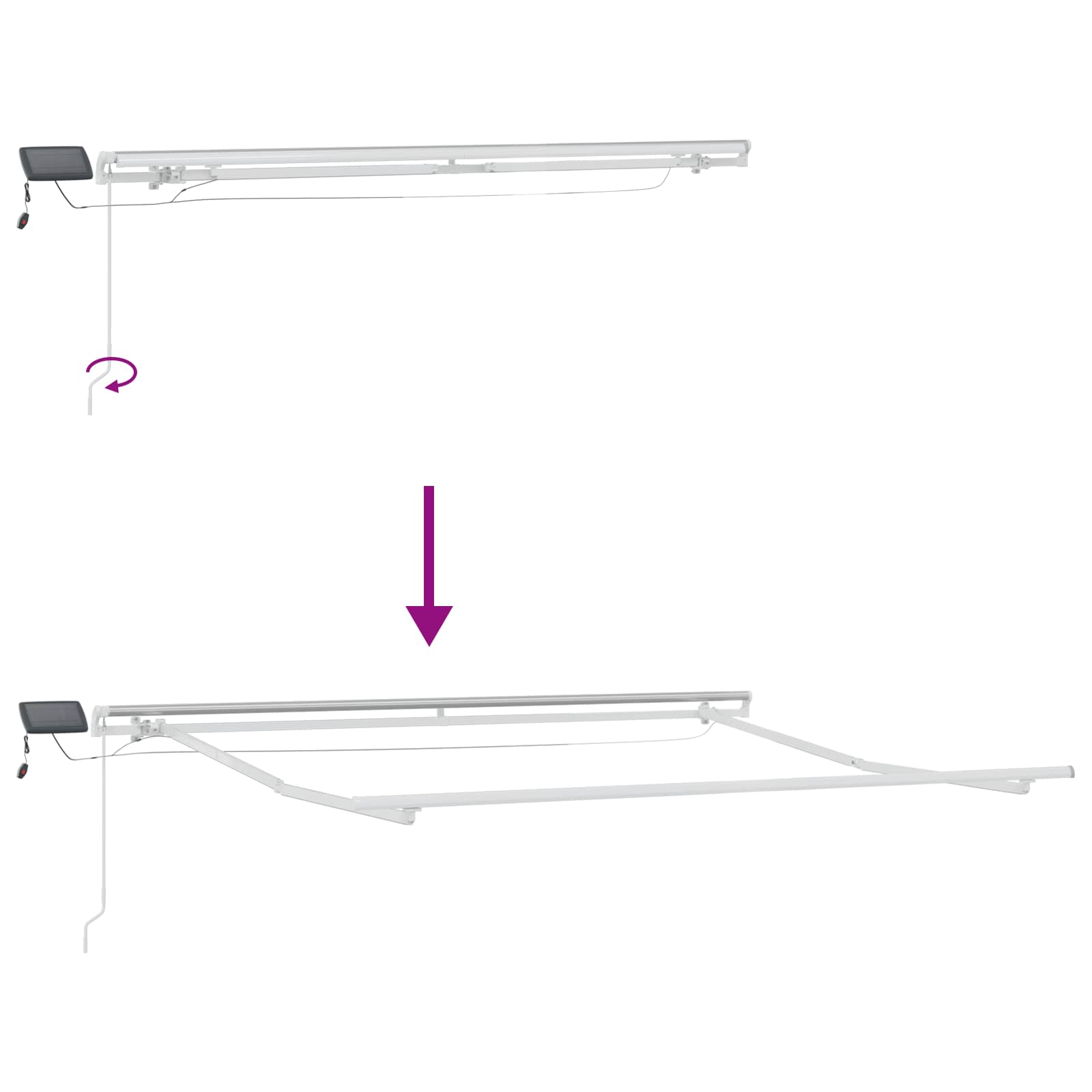 Ištraukiama markizė Smėlio 600 × 300 cm Audinys ir plienas