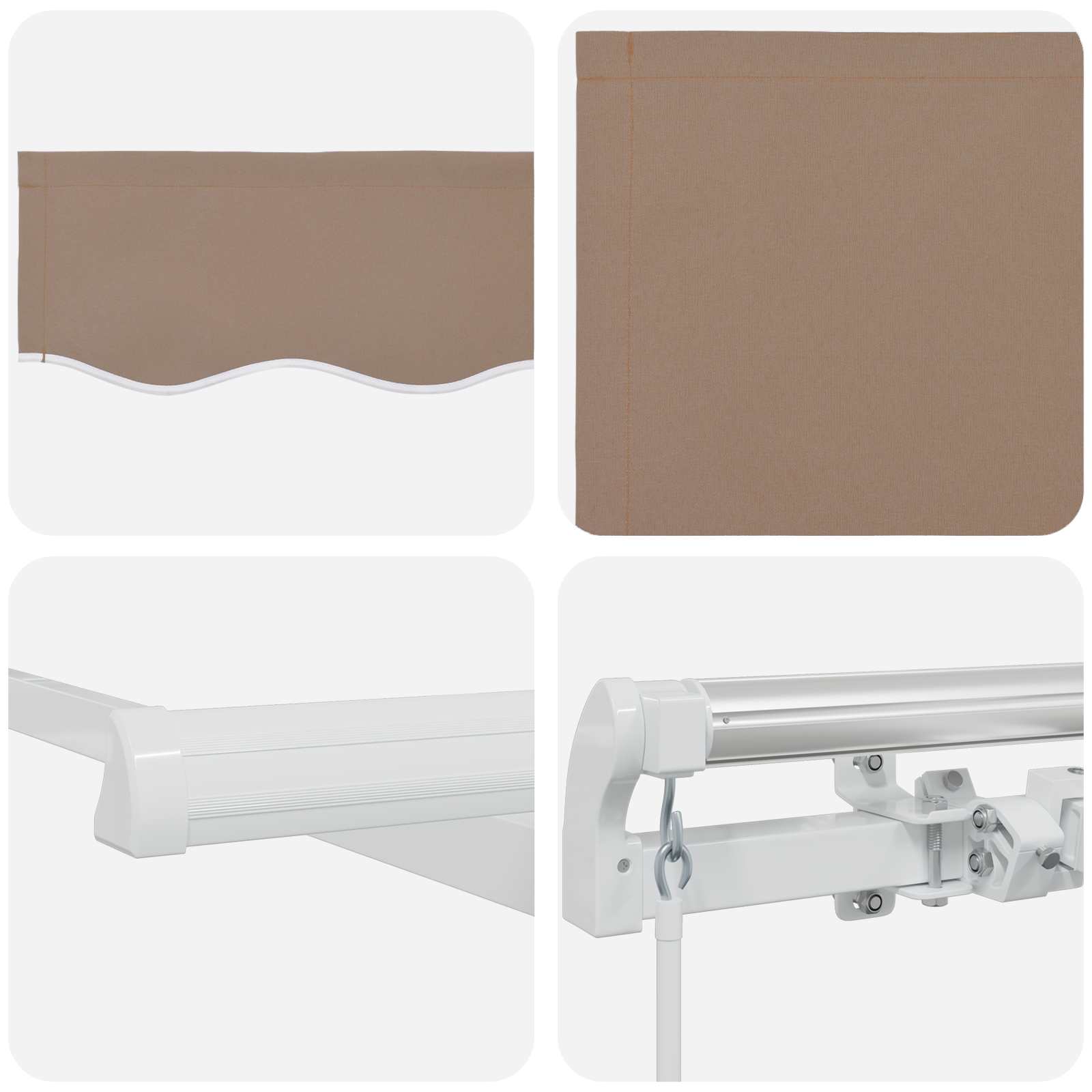 Ištraukiama markizė Taupe 600 × 300 cm Audinys ir aliuminis