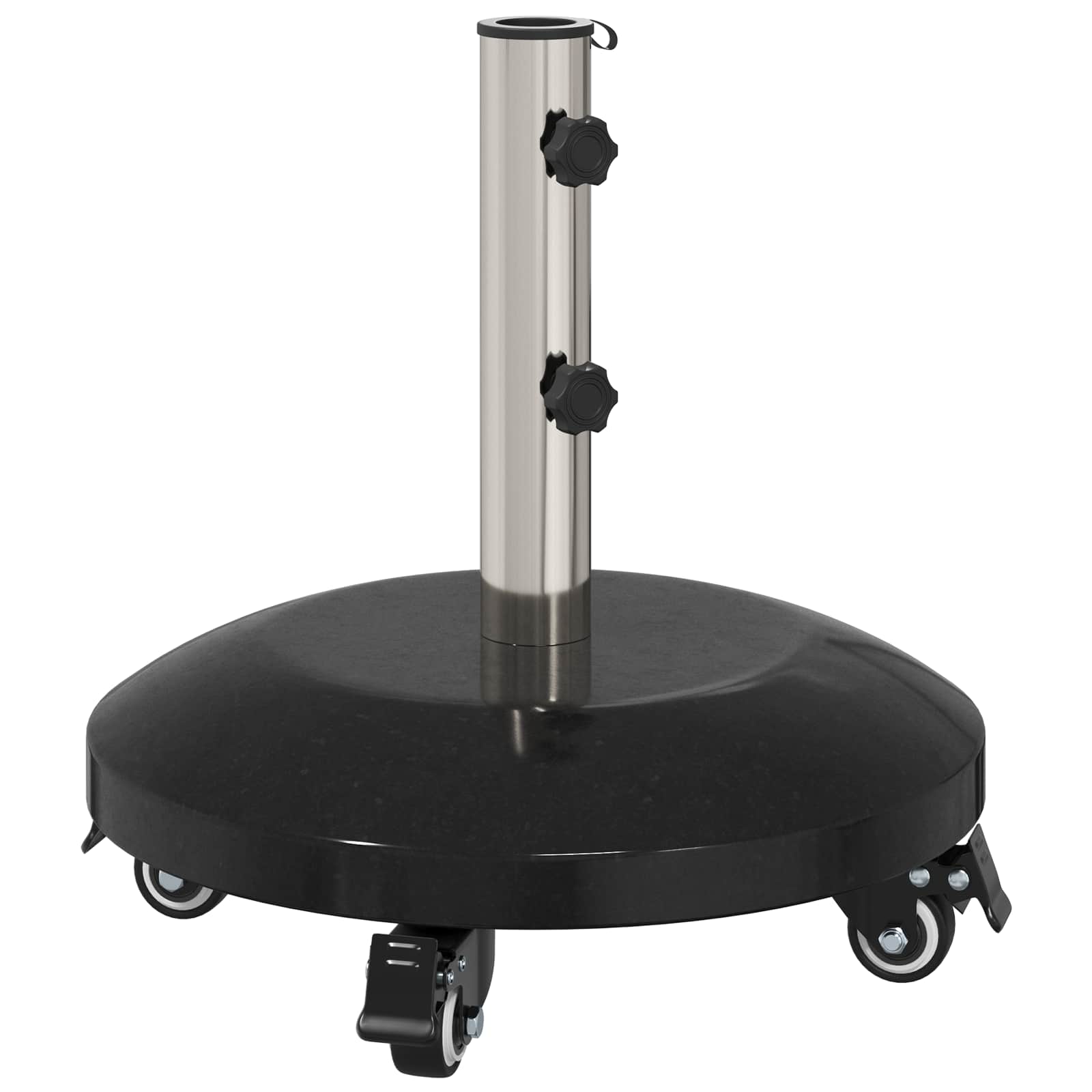 Granito skėtis su ratukais 40-50 mm stulpui 29 kg Juoda