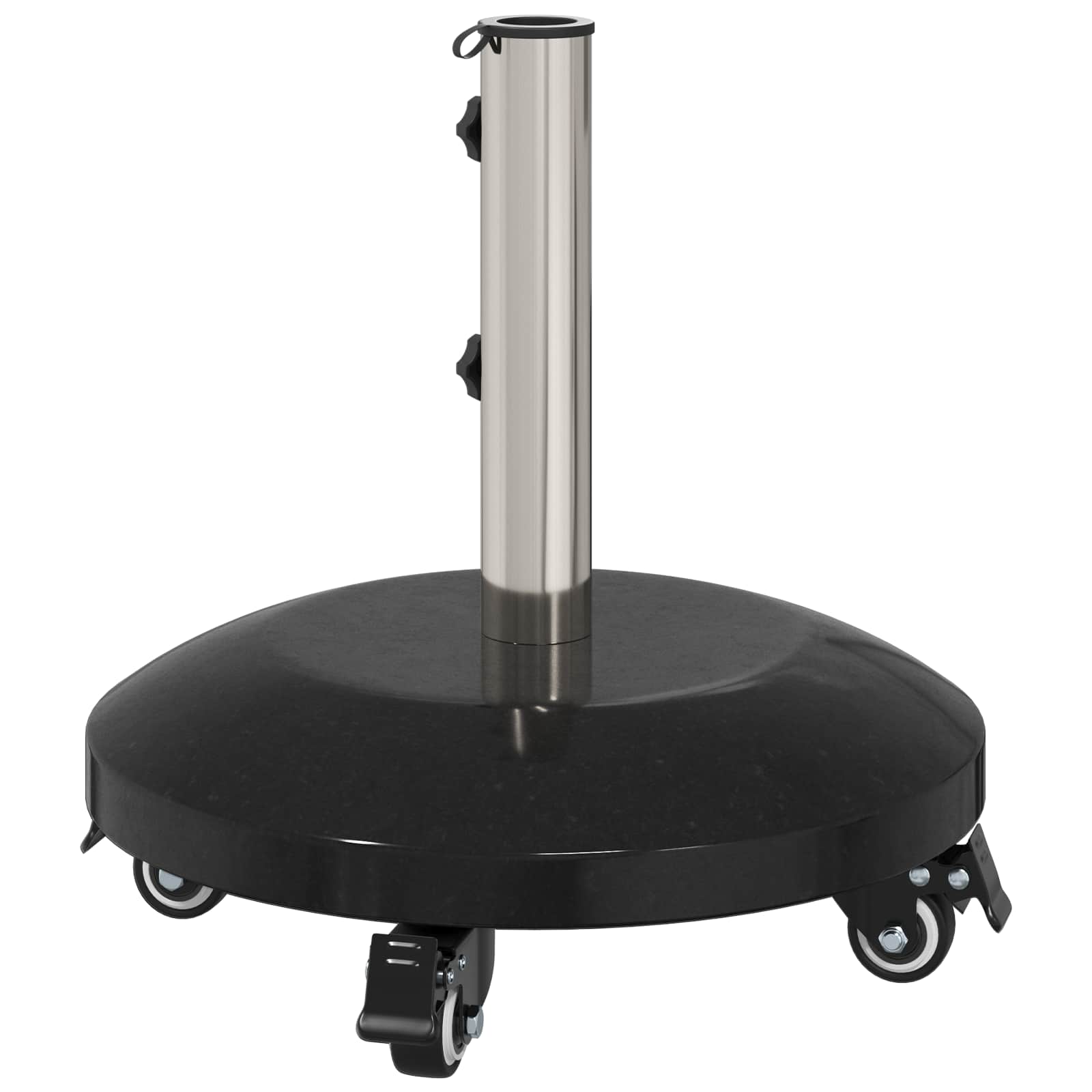 Granito skėtis su ratukais 40-50 mm stulpui 29 kg Juoda