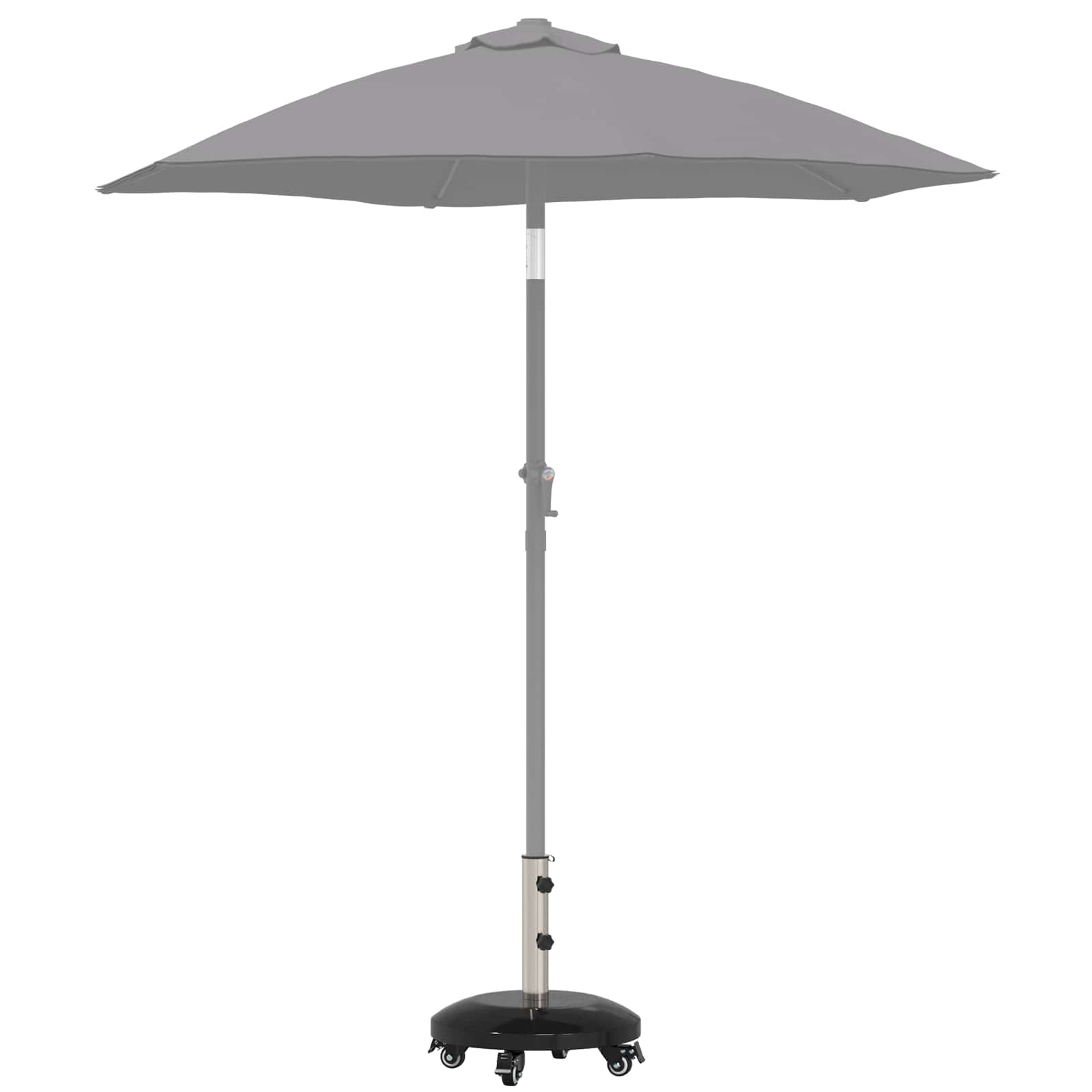Granito skėtis su ratukais 40-50 mm stulpui 29 kg Juoda