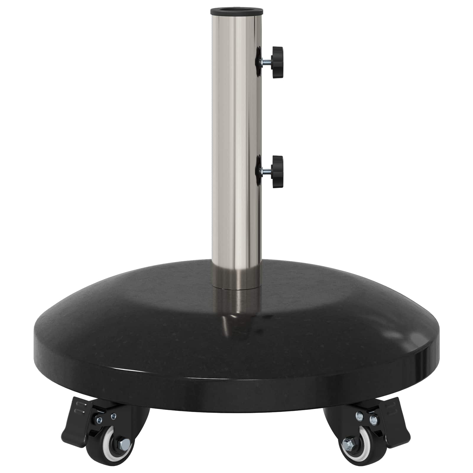 Granito skėtis su ratukais 40-50 mm stulpui 29 kg Juoda